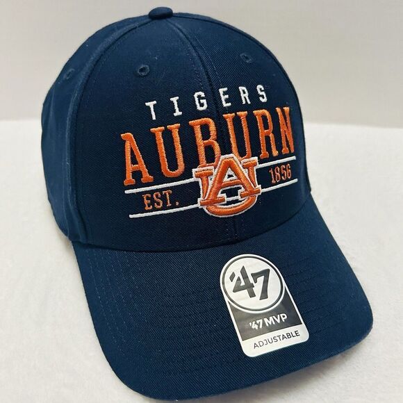 '47 Brand‎ Auburn Tigers Script MVP Adjustable Hat Cap Blue NCAA College - Picture 3 of 6